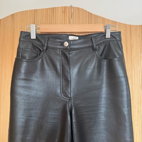 Aritzia Wilfred Wide Leg Melina Leather Pants - Picture 5 of 7